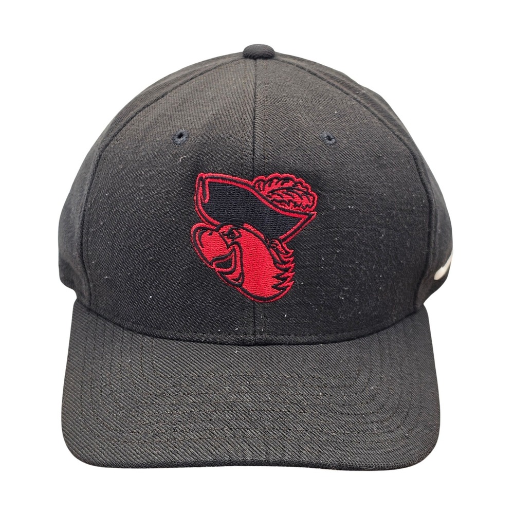 Nike Classic 99 Dri-FIT Hat Mens L/XL Black Red Mascot Fitted Baseball Cap